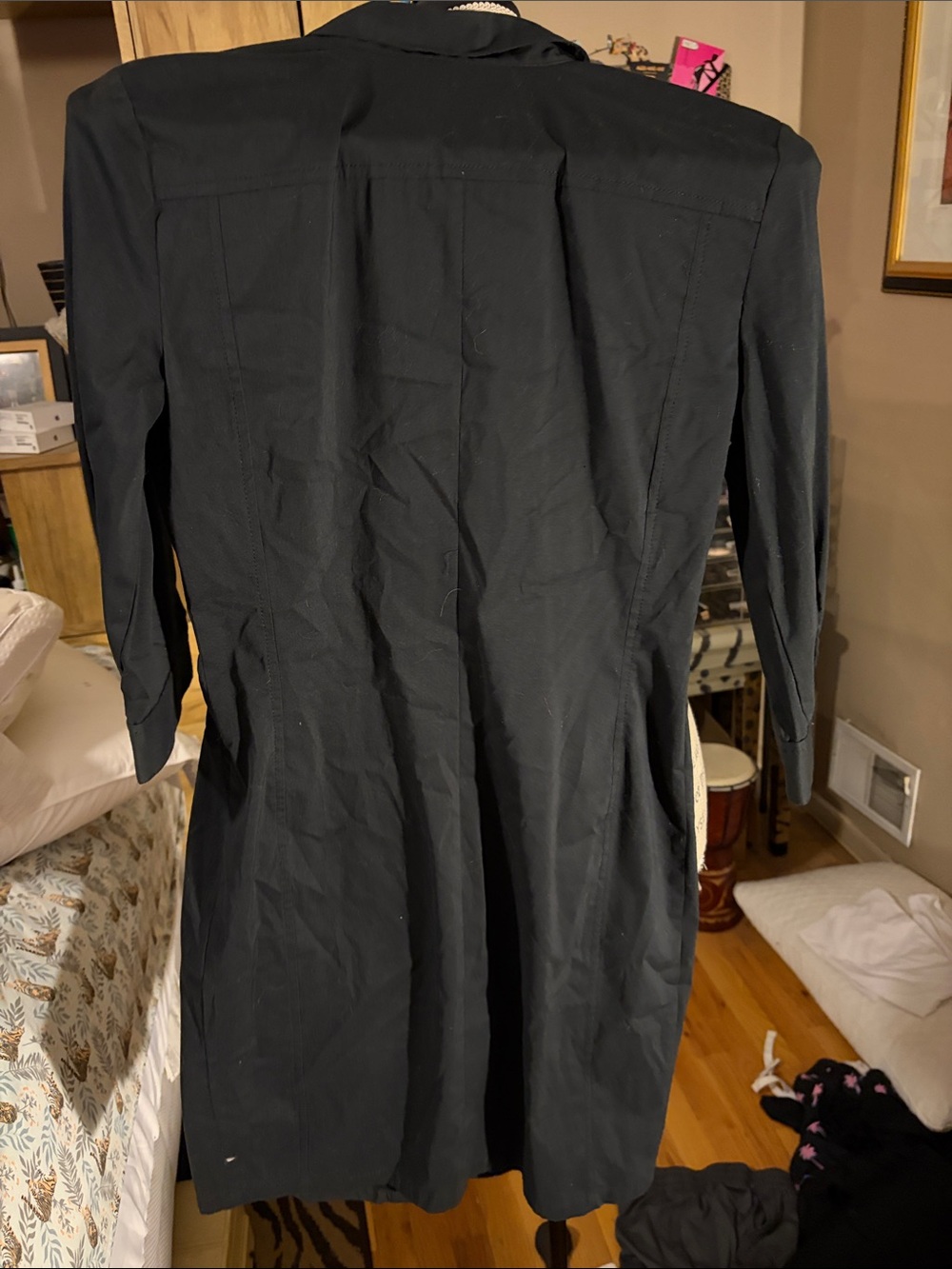 Black Express Button-Front Shirt Dress - 4 - Picture 2 of 4